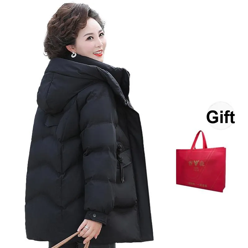 Yalu Extreme Cold White Duck Down Mother's Set Mid To Elderly Winter Down Jacket Women's
