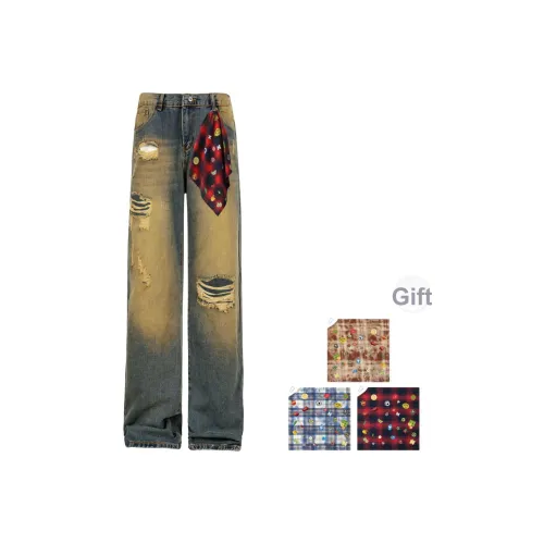 YINNIZHE Винтажный синий с подарками бренд украшение унисекс джинсы