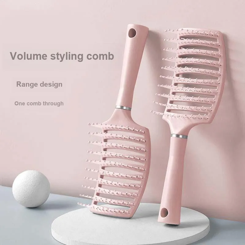 JINGLINGLONG Rib Comb For Women's Volume And High Hairline Styling Air Cushion Massage Comb For Long Hair Brush-1