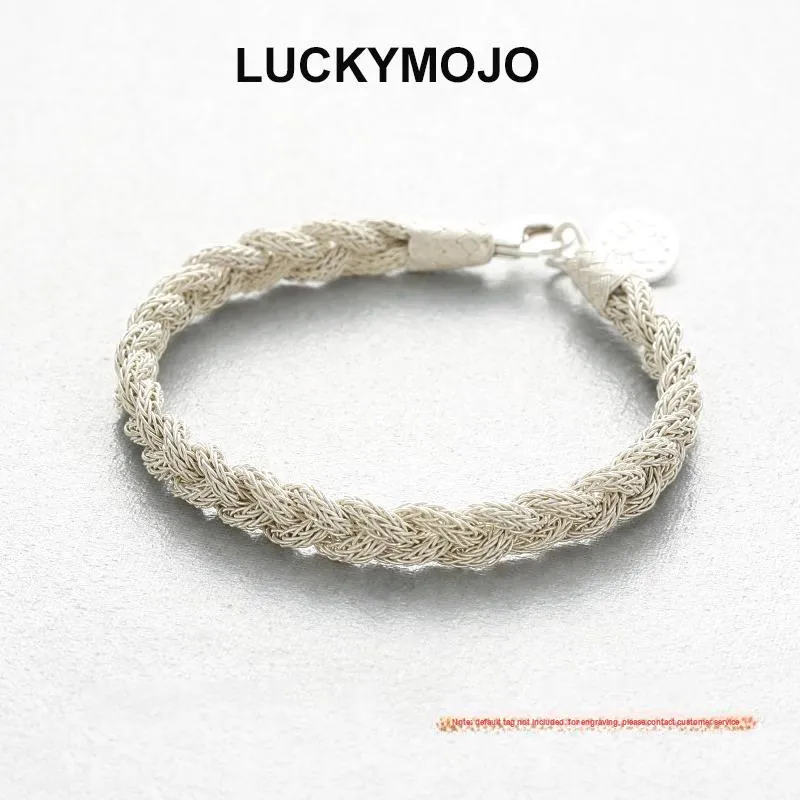 LUCKYMOJO 990 Silver Pure Silver Bracelets Unisex-1