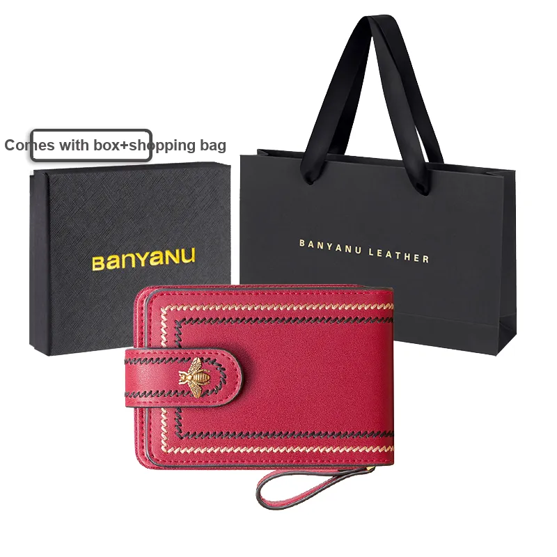Banyanu Cow Leather Card Holder Regular Women's Jasper/Burgundy/Black/Peacock Blue/Brown/Antique Yellow-10