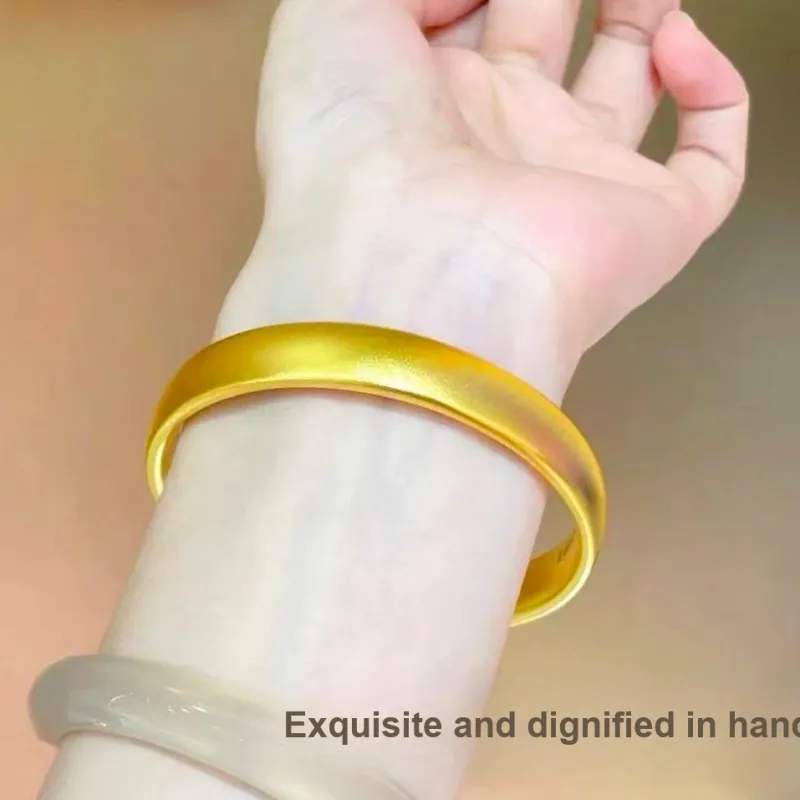 KZD Alloy Closed End Bangle Good Luck Women's-3