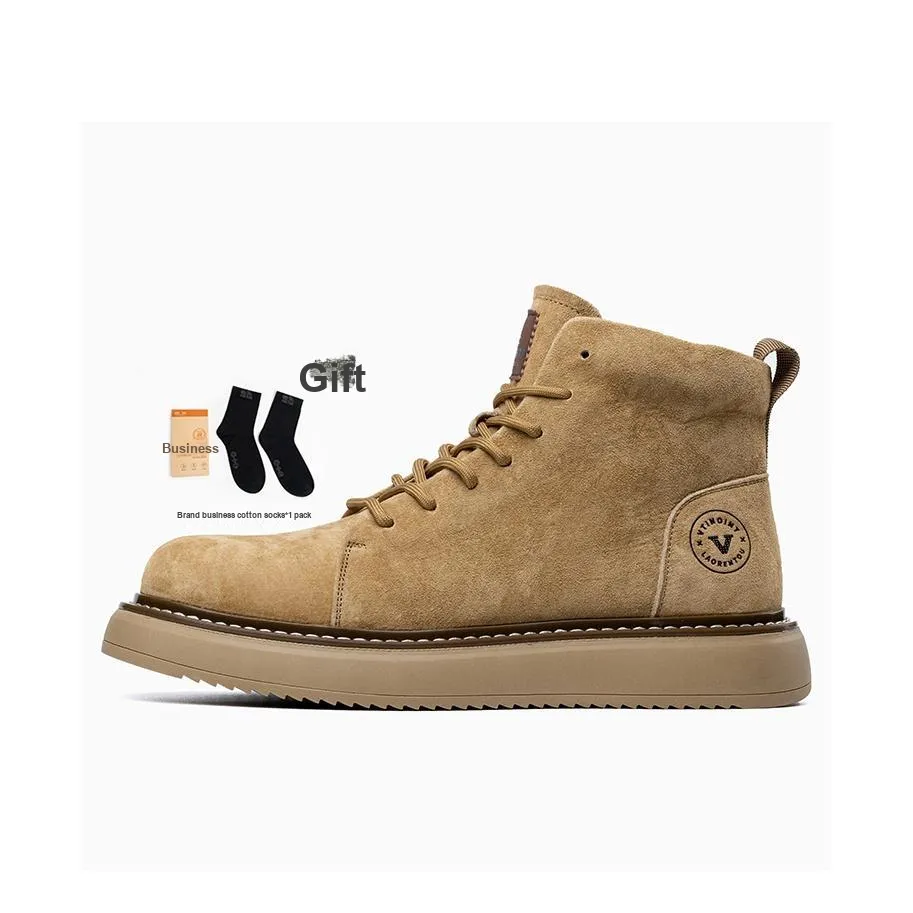 LAORENTOU Ankle Boots Men's Earth Yellow/Light Brown