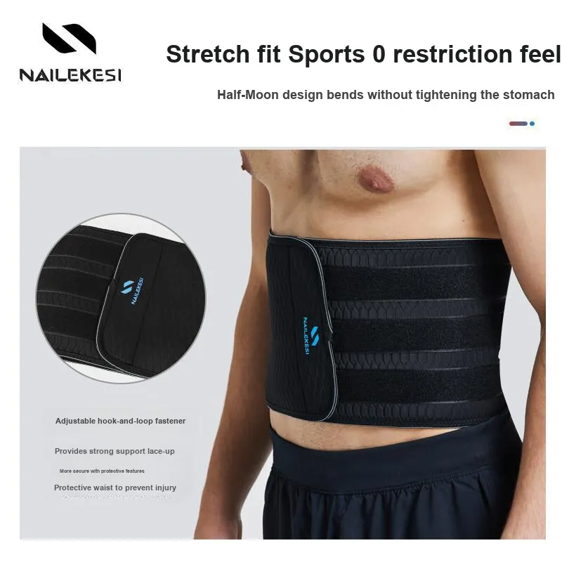 NAILEKESI Back Support Braces Breathable Protective Compression Polyester Unisex-3