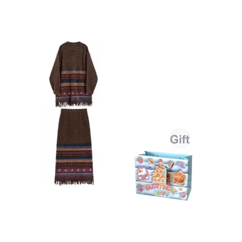 REMOULD Коричневый Женский Комплект с Юбкой