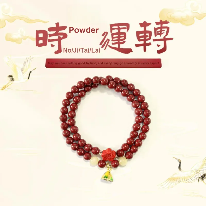 Ryukyu Reconstructed Cinnabar Bracelets Women's-1