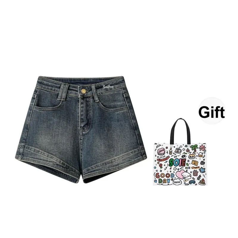 SOIE Denim Shorts Women's Vintage Blue-0