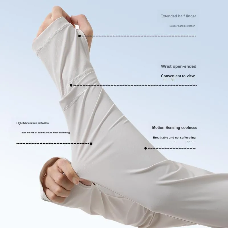 NANJIREN Polyamide Sun Protection Sleeves Unisex-2