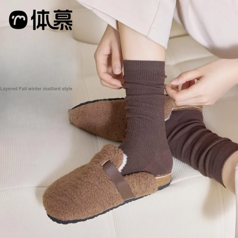 Temooues Mid Calf Socks Women's Combo Set-7