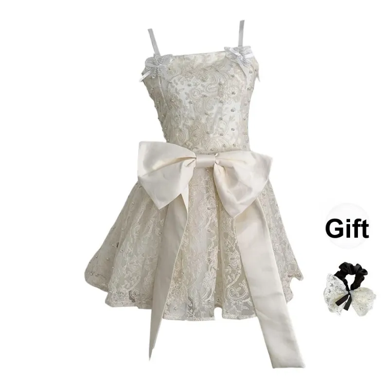 KUNZHUDAXIANG Slip Dress Women's White-12