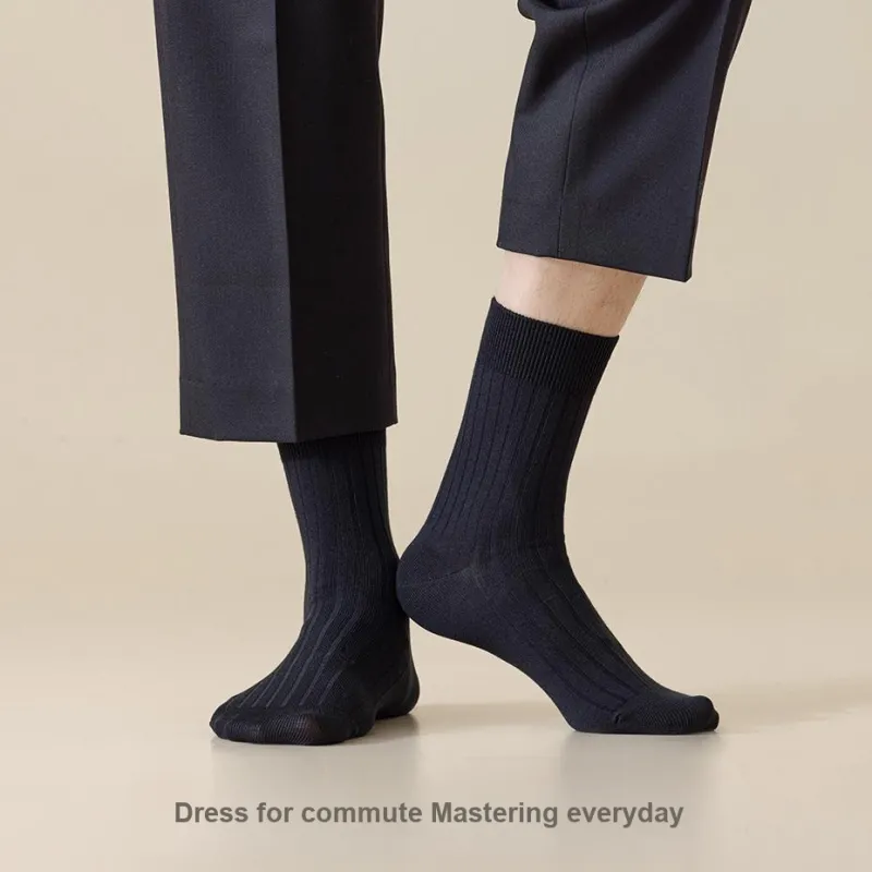 LUYOUYE Mid Calf Socks Men's 3 Pack-17