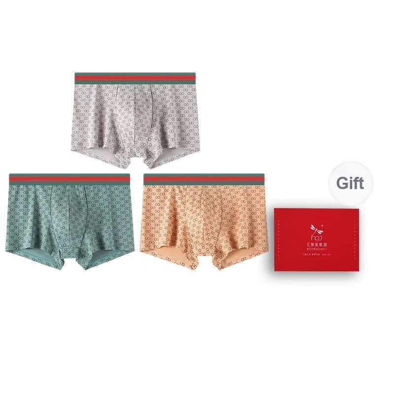 RED DRAGONFLY Cotton Panties Men's 3 Pack Gift Box Set-11