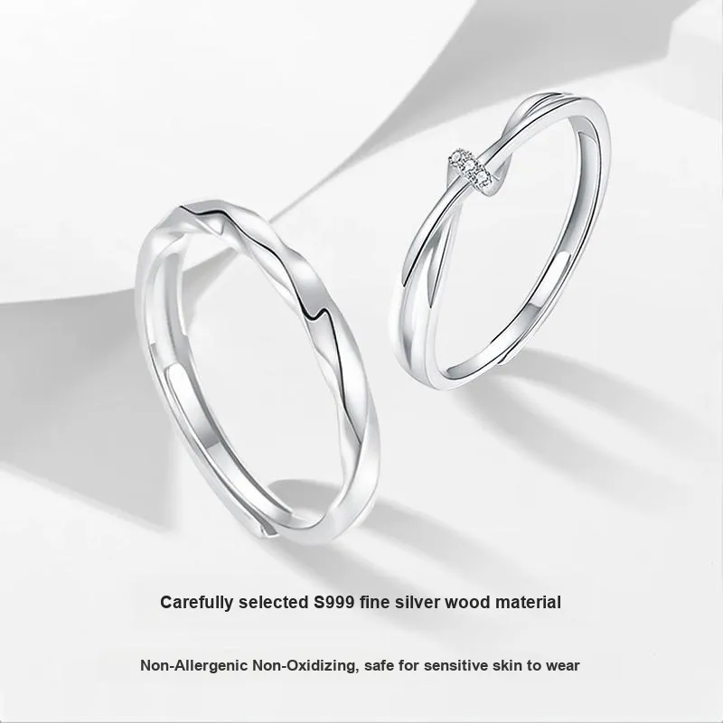 MISS TOOYA S999 Fine Silver Rings Unisex-2