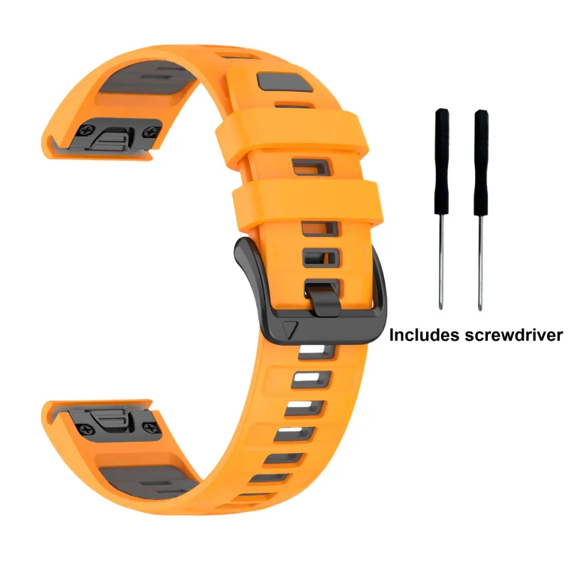 CHRROTA Watch Band Garmin Compatibility Silicone Material-3