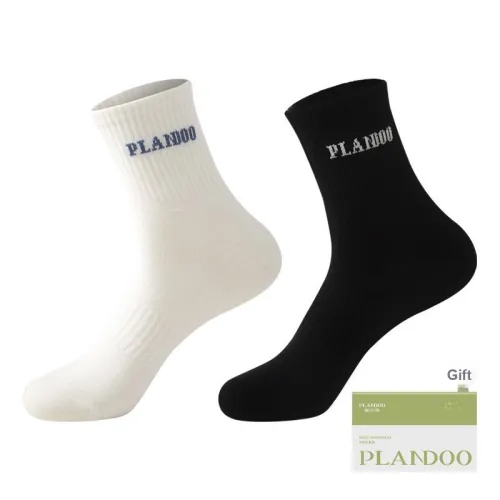 PLANDOO Mid Calf Socks Men's Shopping Bag 2 Pack