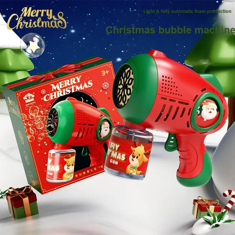 SNAEN Christmas Series Handheld Space Gun Bubble Machines-1