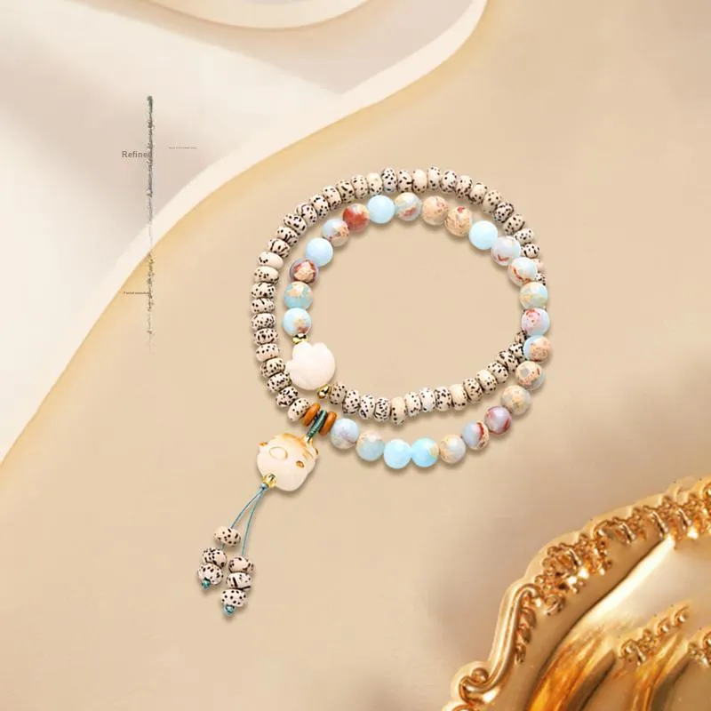 There Is You In The Long World Star Moon Bodhi Seeds Bracelets Women's-2