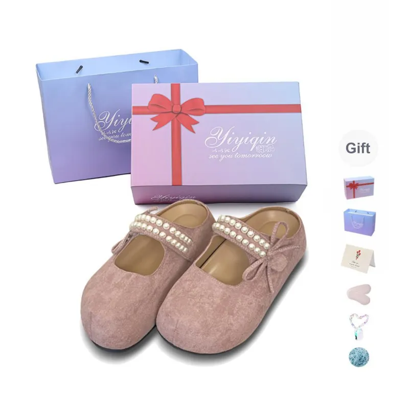 Take The Qin Rubber Sole Slip Resistant Closed Toe Slippers Women's Gift Box Set-25