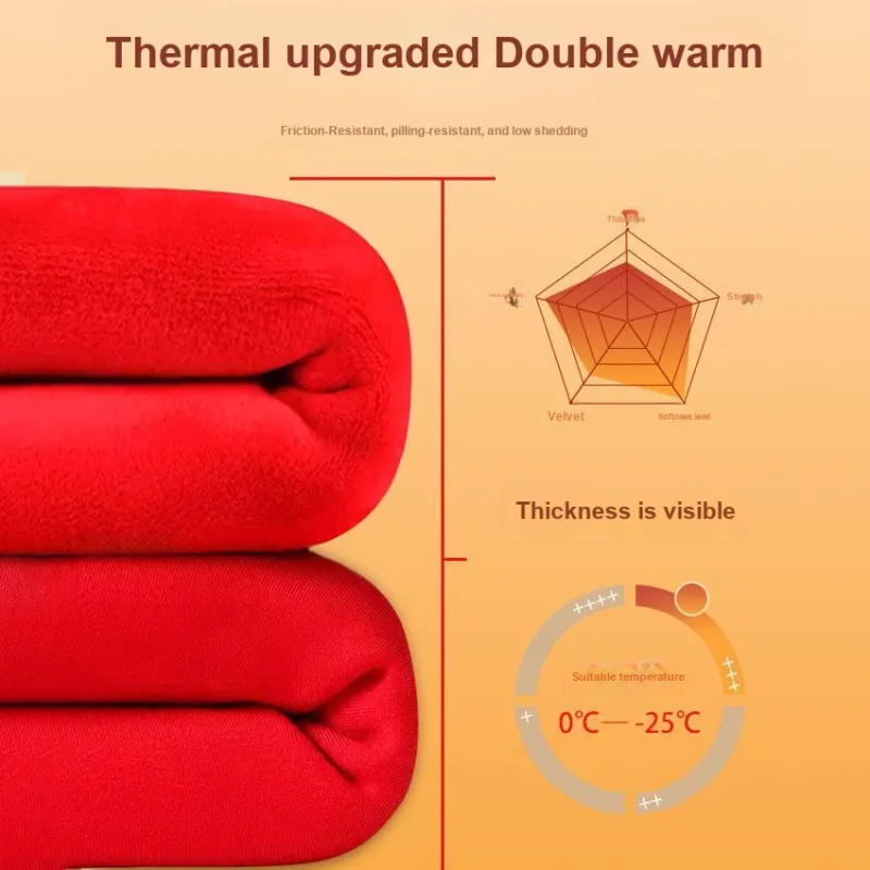 H YXIANG Thermal Set Unisex Red-2