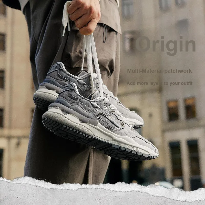 LiNing CF Tracing Collection Origin 2 Anti-Slip Wear-Resistant Casual Shoes Men's White Gray-7