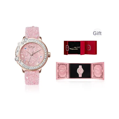 GALTISCOPIO Galaxy Collection Наручные часы Кварцевый механизм Розовый циферблат Женские часы Красный Двойной Открытый Коробка