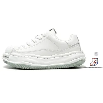 BUFFALO BOUND Anti-Slip Wear-Resistant Low-Top Skateboard Shoes Unisex White