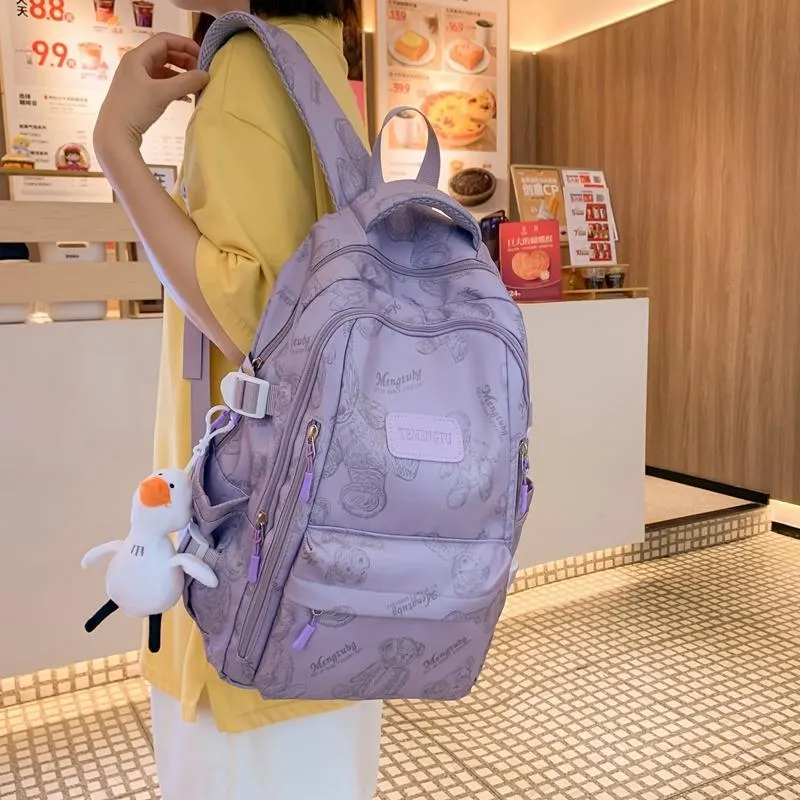 Travel Nylon Backpack Women's Multicolor-16
