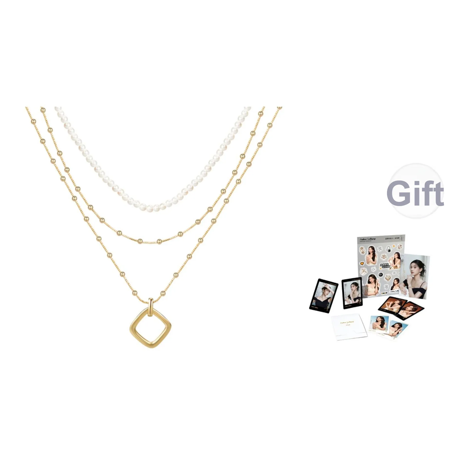 Amber Lollipop Жемчужные ожерелья Женские