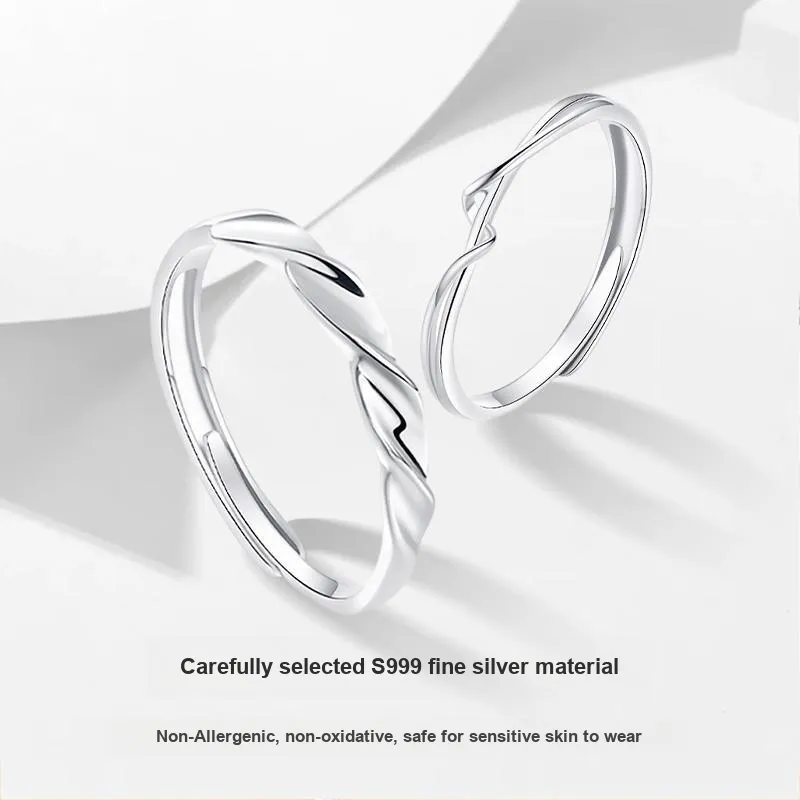 MISS TOOYA S999 Fine Silver Rings Unisex-2
