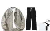 Clothing Sets (Yellow Mud Top (without Hood)+Black Pants) (Includes Short-Sleeved Shirt)