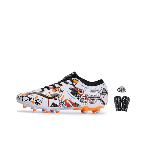 Joma FG Твердый грунт Искусственный шипы Устойчивый к истиранию Мужские футбольные бутсы Белый Черный