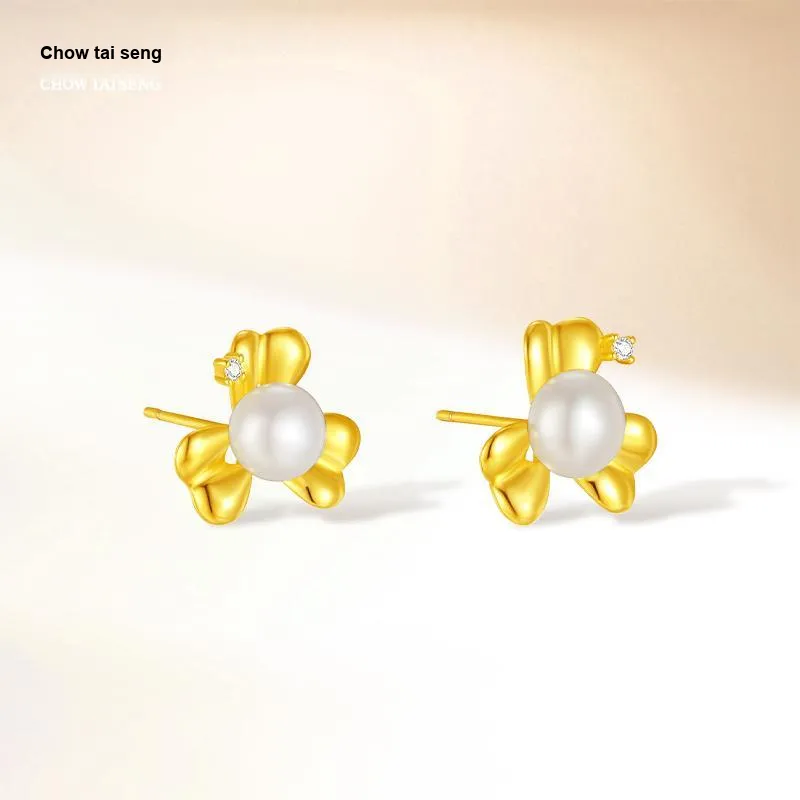 CHOW TAI SENG Pearl Stud Earrings Women's-2