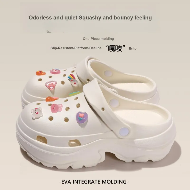 Love Of Wormwood Summer Slip Resistant Students' Eva Squashy And Bouncy Feeling Closed Toe Dormitory Home Slippers-31