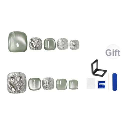 Эстетический Handcrafted False Nail Короткий Квадратный Cool Color Series Градиентный Instagram Style