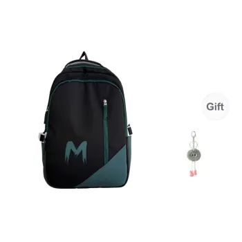 KAMLUI Polyester Backpack Regular Unisex Black/Jasper/Light Blue