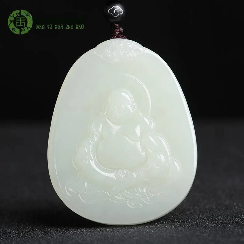 WANYUHUN Hetian Jade Pendants White Jade Unisex-7