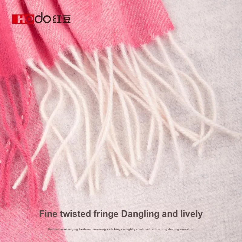 Red Bean 100% Wool Knit Scarves Women's-14