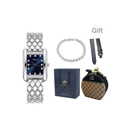 DIFULI Кварцевый механизм нержавеющая сталь ремешок часы женские синий циферблат