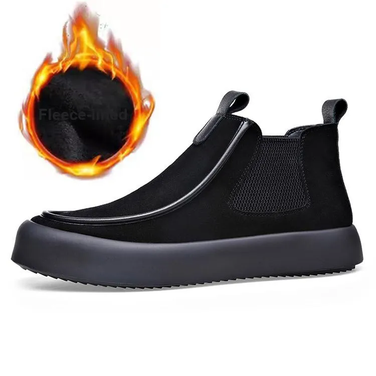 YEDANI Short Chelsea Boots Men's Black-5