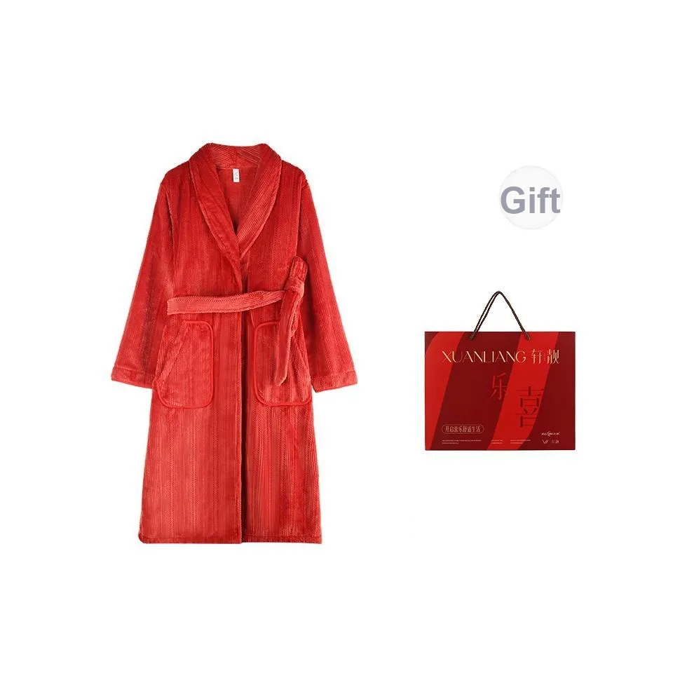 Xuan Liang Зимний Пижамный халат Банные халаты Женские