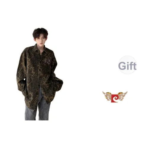 PIERRE CARDIN Леопардовый принт Мужские Рубашки