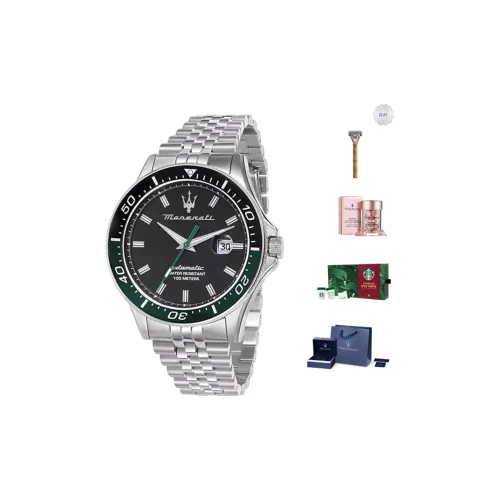 Maserati Sfida Collection Мужские часы Механический механизм Стальной ремешок Черный циферблат