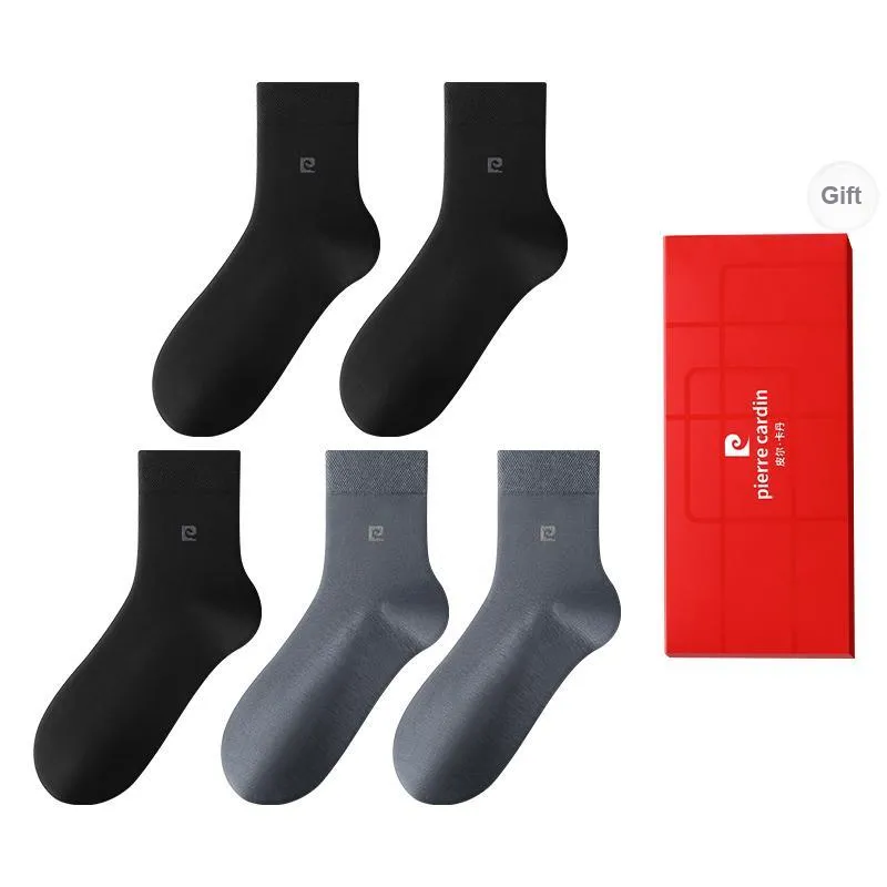 PIERRE CARDIN Mid Calf Socks Men's 5 Double Box-2