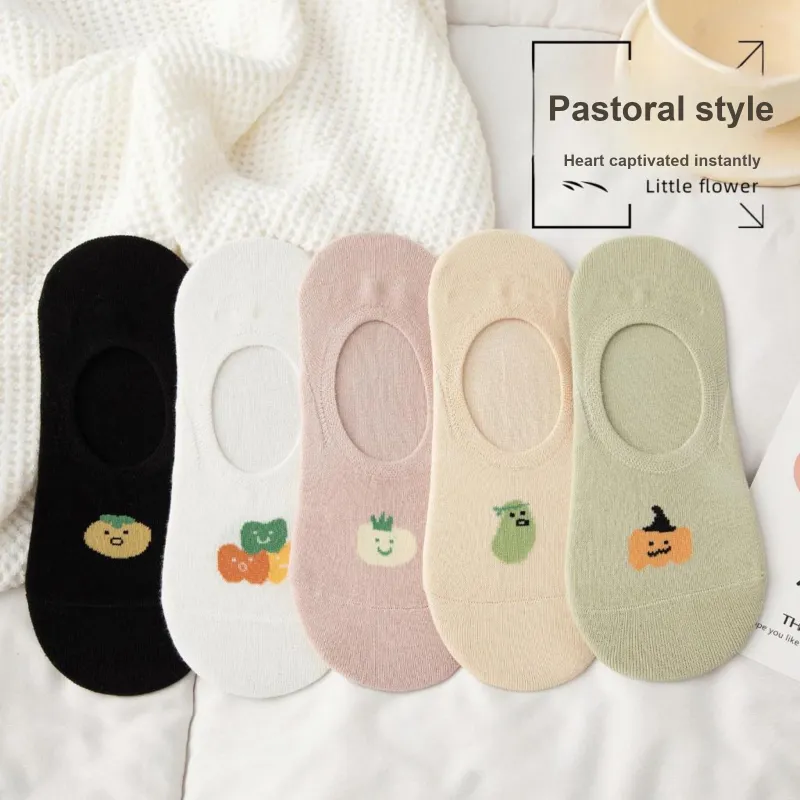 XXLLG Spring Fall No Show Socks Women's 5 Pack-1