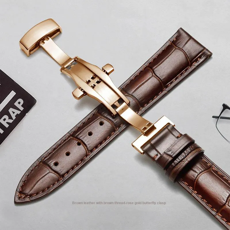 ZHISHENG Armani Omega, Rossini, Tissot, Mido, Casio DW Compatibility Watch Band 12 24mm Genuine Leather Material-9