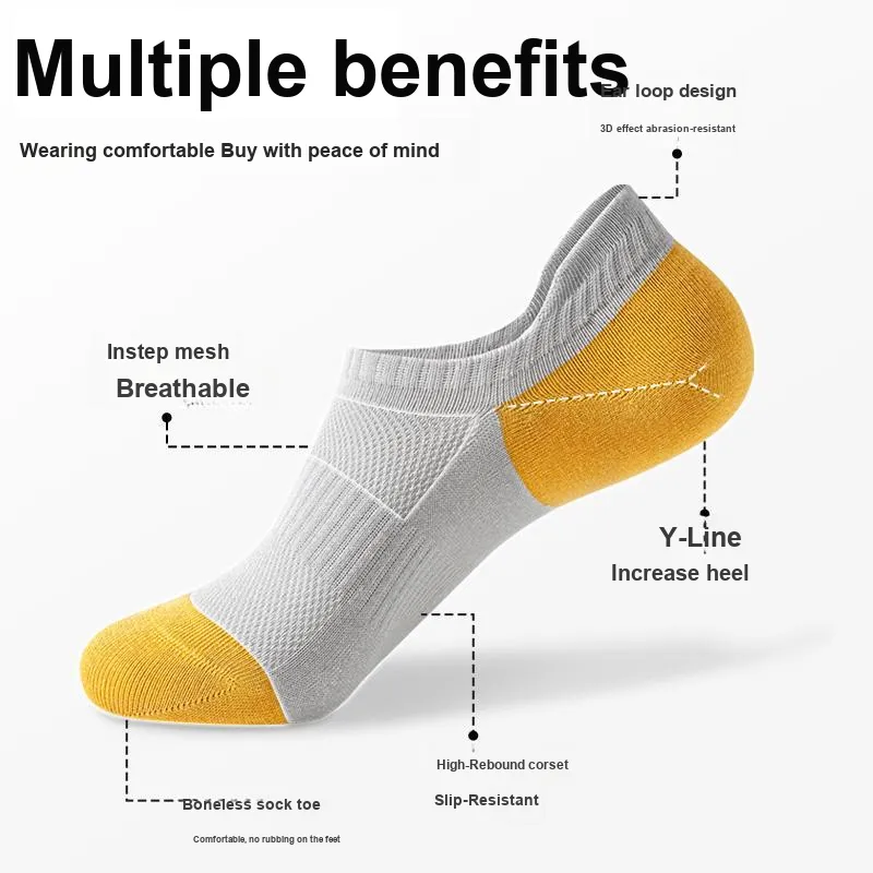 MIIOW Trend Party Series Ankle Socks Men's Shopping Bag 3 Pack-4