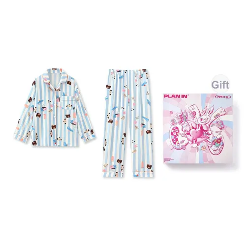 PLAN IN Пижамный комплект женский синий