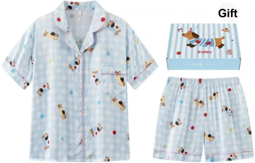 Gongdie Pajama Set Women's Blue, Gift Box Set