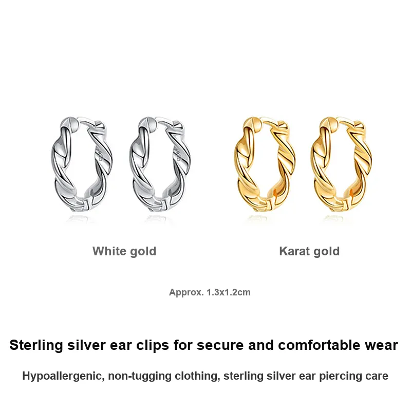 DAIRUO S925 Sterling Silver Stud Earrings Women's-7