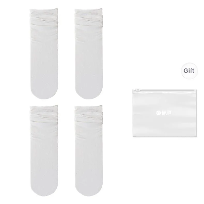 Temooues Mid Calf Socks Women's Shopping Bag Combo Set-0